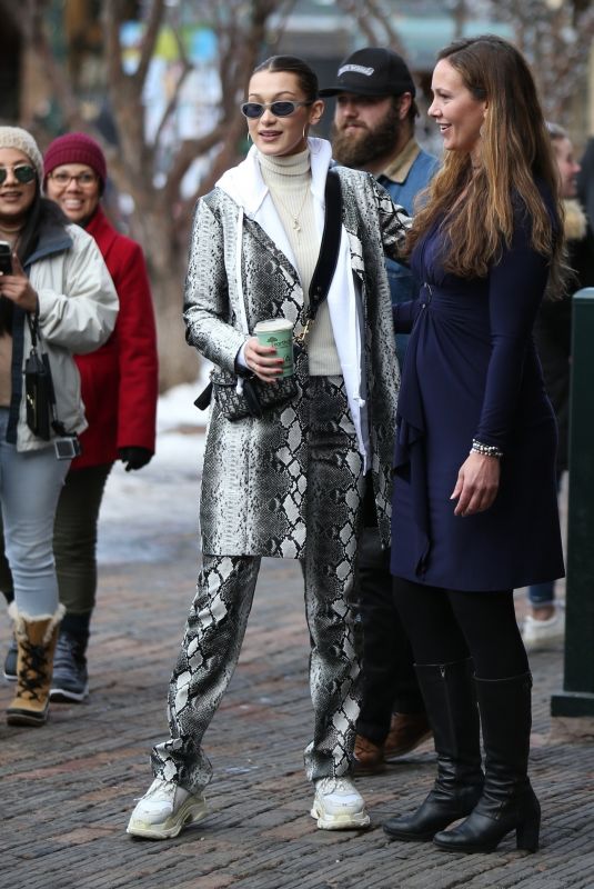 BELLA HADID Out in Aspen 12/30/2017