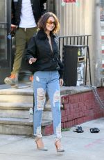 BELLA HADID Out in New York 12/11/2017