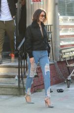 BELLA HADID Out in New York 12/11/2017