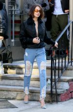 BELLA HADID Out in New York 12/11/2017