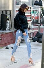 BELLA HADID Out in New York 12/11/2017