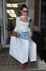 BELLA HADID Out Shopping in London 12/08/2017