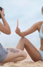 BELLA LUCIA in Bikinis and Swimsuits on the Set of a Photoshoot at Bronte Beach 12/07/2017