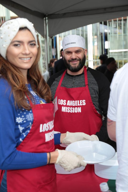 BLANCA BLANCO at LA Mission Serves Christmas to the Homeless in Los Angeles 12/22/2017
