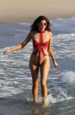 BLANCA BLANCO in Swimsuit at a Beach in Malibu 12/23/2017