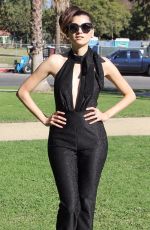 BLANCA BLANCO on the Set of a Photoshoot at a Park in Los Angeles 12/02/2017