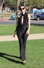 BLANCA BLANCO on the Set of a Photoshoot at a Park in Los Angeles 12/02/2017