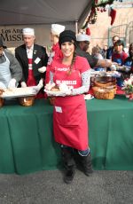 BONNIE JILL LAFIN at LA Mission Serves Christmas to the Homeless in Los Angeles 12/22/2017