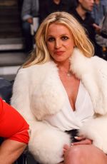 BRITNEY SPEARS and Sam Asghari at Lakers vs Golden State Warriors Game in Los Angeles 11/29/2017