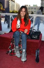 BROOKE BURKE at Pershing Square Ice Rink in Los Angeles 12/21/2017