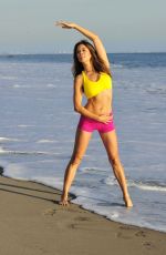 BROOKE BURKE in the Set of Her Brooke Burke Body App at a Beach in Malibu 11/30/2017