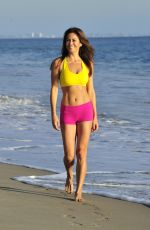 BROOKE BURKE in the Set of Her Brooke Burke Body App at a Beach in Malibu 11/30/2017