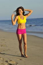 BROOKE BURKE in the Set of Her Brooke Burke Body App at a Beach in Malibu 11/30/2017