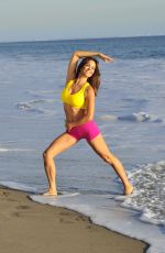 BROOKE BURKE in the Set of Her Brooke Burke Body App at a Beach in Malibu 11/30/2017