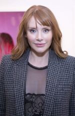BRYCE DALLAS HOWARD at Anton Yelchin Provocative Beauty Opening Night in New York 12/13/2017