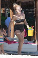 BUSY PHILIPPS in Bikini at a Beach in Mexico 12/21/2017