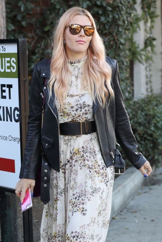 BUSY PHILIPPS Leaves Lucques in Los Angeles 12/01/2017