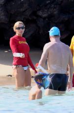 CAMILLE GRAMMER at a Beach in Hawaii 12/27/2017