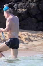 CAMILLE GRAMMER at a Beach in Hawaii 12/27/2017