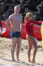 CAMILLE GRAMMER at a Beach in Hawaii 12/27/2017