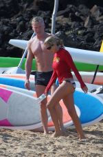 CAMILLE GRAMMER at a Beach in Hawaii 12/27/2017