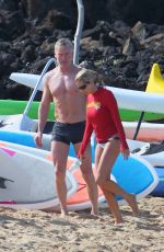 CAMILLE GRAMMER at a Beach in Hawaii 12/27/2017