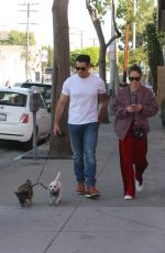 CARA SANTANA and Jesse Metcalfe Out with Their Dogs in West Hollywood 12/02/2017