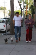CARA SANTANA and Jesse Metcalfe Out with Their Dogs in West Hollywood 12/02/2017