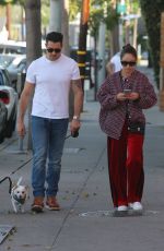 CARA SANTANA and Jesse Metcalfe Out with Their Dogs in West Hollywood 12/02/2017