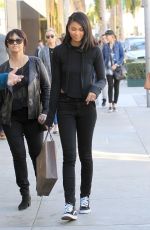 CHANEL IMAN Out Shopping in Beverly Hills 12/21/2017