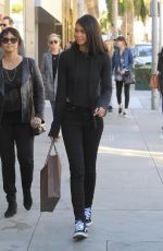 CHANEL IMAN Out Shopping in Beverly Hills 12/21/2017