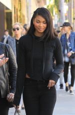 CHANEL IMAN Out Shopping in Beverly Hills 12/21/2017