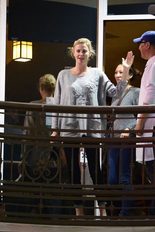CHARLIZE THERON Night Out in Los Angeles 12/15/2017