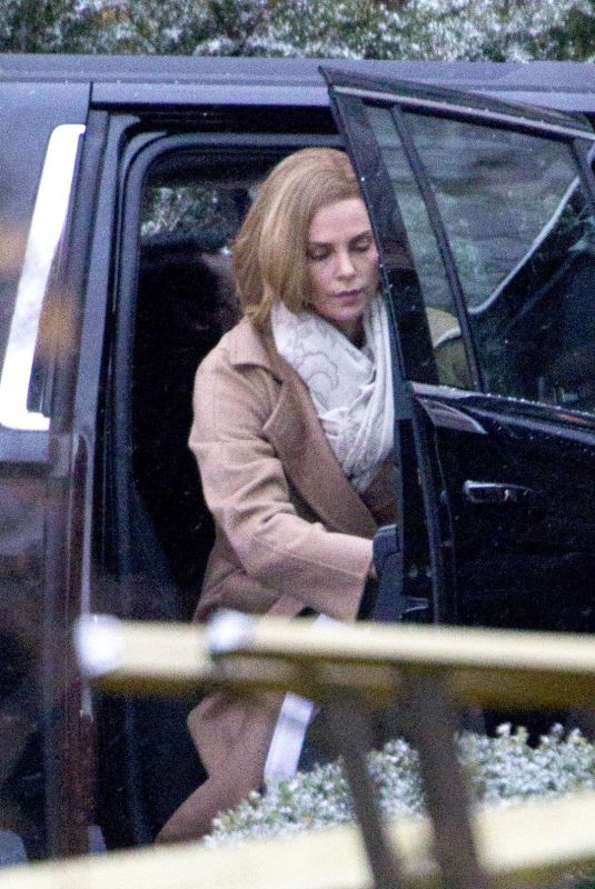 CHARLIZE THERON on the Set of Flarsky in Montreal 12/11/2017
