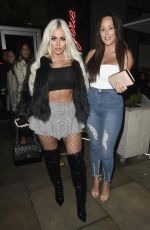 CHARLOTTE CROSBY and HOLLY HAGAN at Menagerie Bar and Restaurant in Manchester 12/29/2017