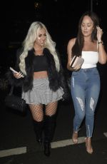 CHARLOTTE CROSBY and HOLLY HAGAN at Menagerie Bar and Restaurant in Manchester 12/29/2017