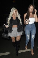 CHARLOTTE CROSBY and HOLLY HAGAN at Menagerie Bar and Restaurant in Manchester 12/29/2017