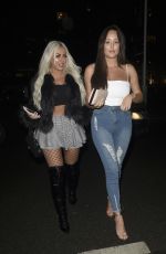 CHARLOTTE CROSBY and HOLLY HAGAN at Menagerie Bar and Restaurant in Manchester 12/29/2017