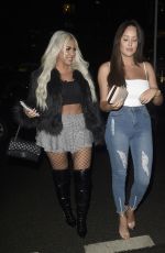 CHARLOTTE CROSBY and HOLLY HAGAN at Menagerie Bar and Restaurant in Manchester 12/29/2017