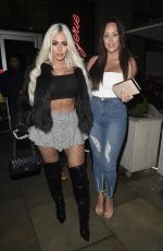 CHARLOTTE CROSBY and HOLLY HAGAN at Menagerie Bar and Restaurant in Manchester 12/29/2017