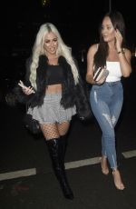 CHARLOTTE CROSBY and HOLLY HAGAN at Menagerie Bar and Restaurant in Manchester 12/29/2017