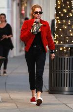 CHARLOTTE MCKINNET at a Nail Salon in Beverly Hills 11/30/2017