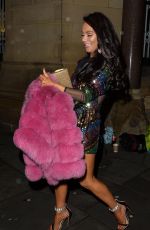 CHELSEE HEALEY at Rosso Restaurant for Christmas Night in Manchester 12/24/2017
