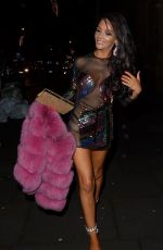CHELSEE HEALEY at Rosso Restaurant for Christmas Night in Manchester 12/24/2017