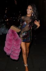 CHELSEE HEALEY at Rosso Restaurant for Christmas Night in Manchester 12/24/2017