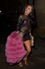 CHELSEE HEALEY at Rosso Restaurant for Christmas Night in Manchester 12/24/2017
