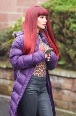 CHELSEE HEALEY on the Set of Hollyoaks in Liverpool 12/15/2017