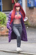 CHELSEE HEALEY on the Set of Hollyoaks in Liverpool 12/15/2017