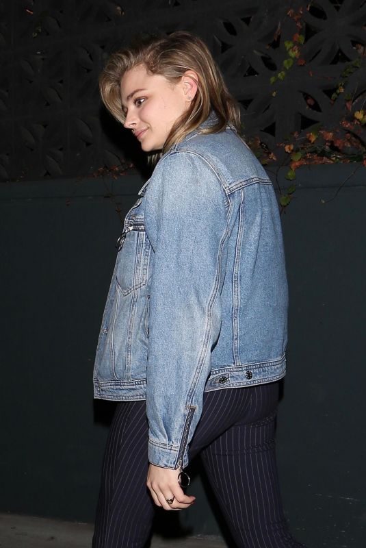 CHLOE MORETZ Arrives at Poppy Nightclub in West Hollywood 12/04/2017