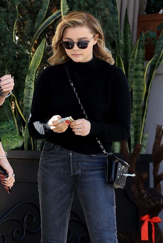 CHLOE MORETZ Out for Lunch at Il Pastaio in Beverly Hills 12/07/2017